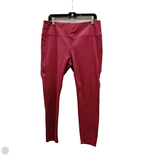 Athletic Leggings By Avia In Red, Size: Xxl