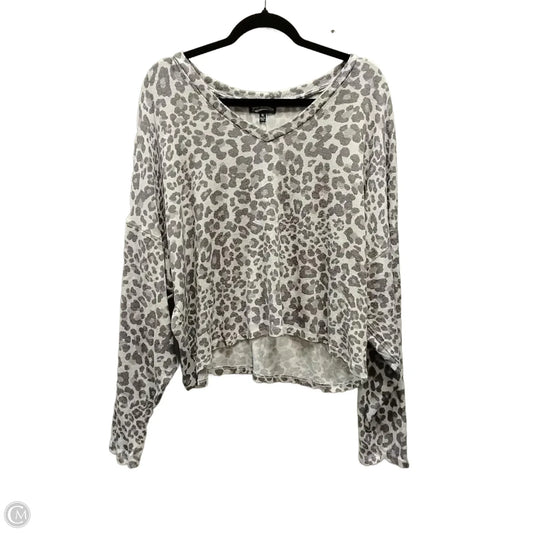 Top Long Sleeve By Freshman In Animal Print, Size: Xl