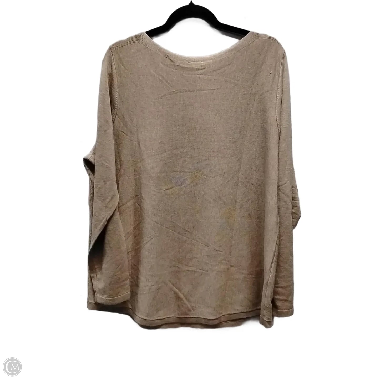 Top Long Sleeve By Chicos In Brown, Size: Xl