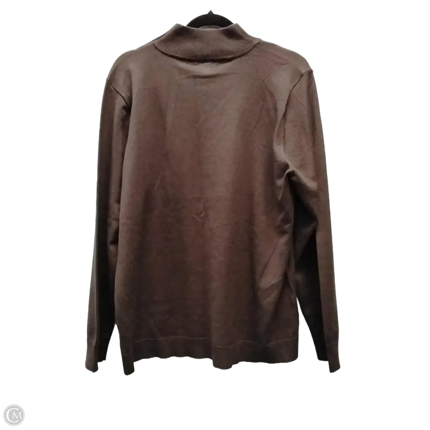 Top Long Sleeve By Calvin Klein In Brown, Size: Xl
