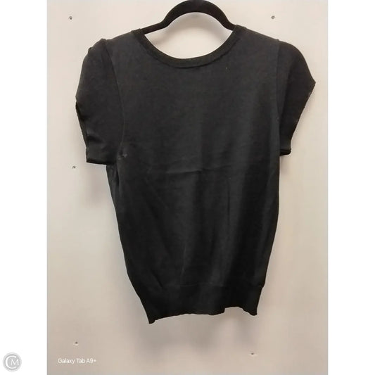 Top Short Sleeve By Ann Taylor In Black, Size: S