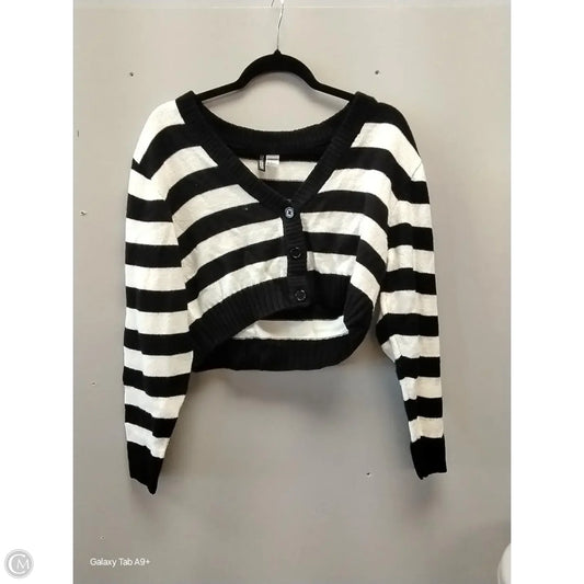 Cardigan By Downeast In Striped Pattern, Size: M