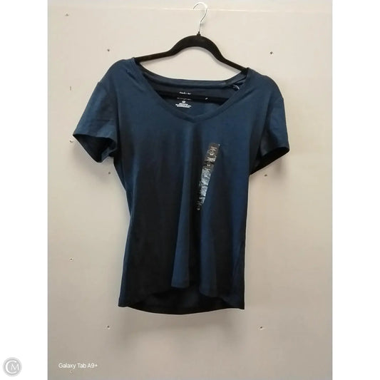 Top Short Sleeve Basic By Banana Republic In Blue, Size: S