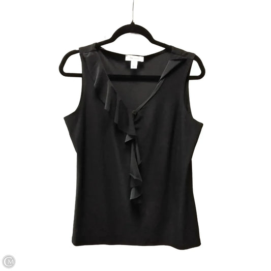 Top Sleeveless By Dressbarn In Black, Size: L