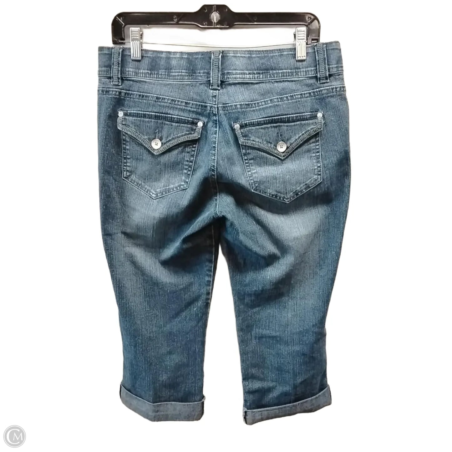 Jeans Cropped By Bandolino In Blue Denim, Size: 6