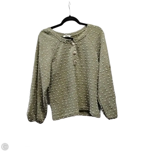 Top Long Sleeve By Blu Pepper In Green, Size: L