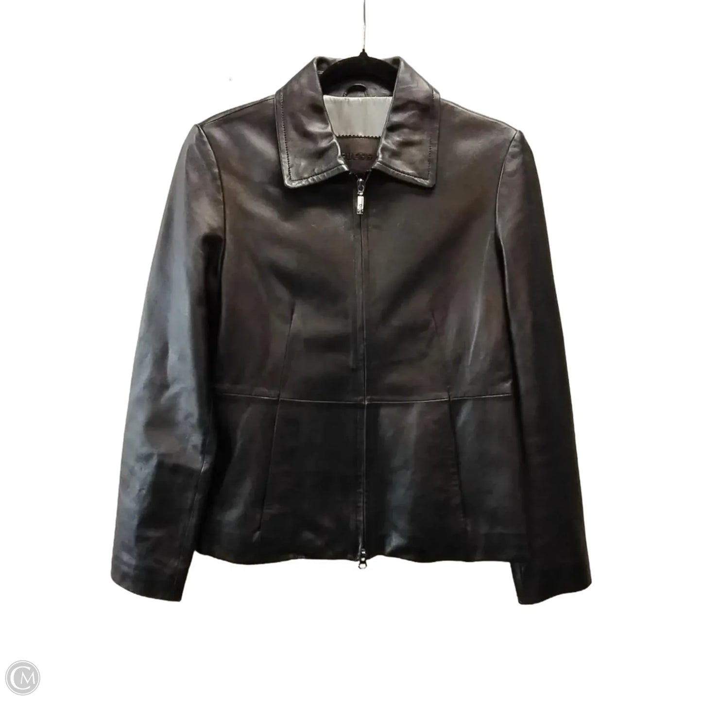 Jacket Leather By Guess In Black, Size: M