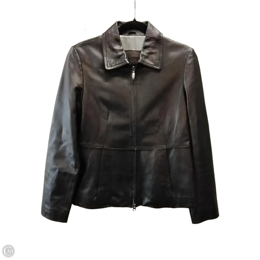 Jacket Leather By Guess In Black, Size: M