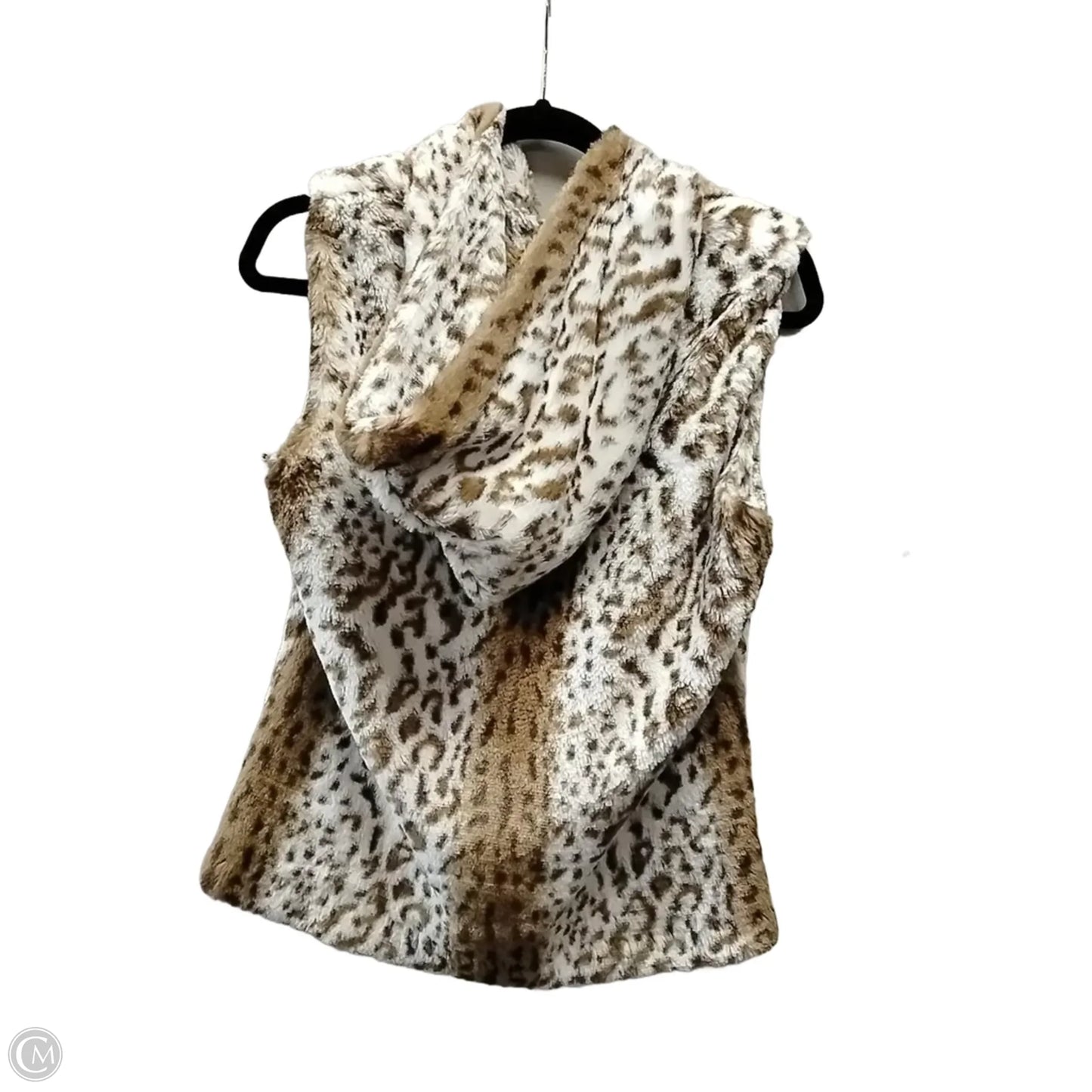 Vest Faux Fur & Sherpa By Sharon Young In Animal Print, Size: S