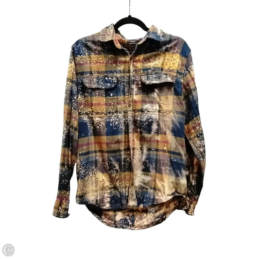 Top Long Sleeve By George In Plaid Pattern, Size: Xl
