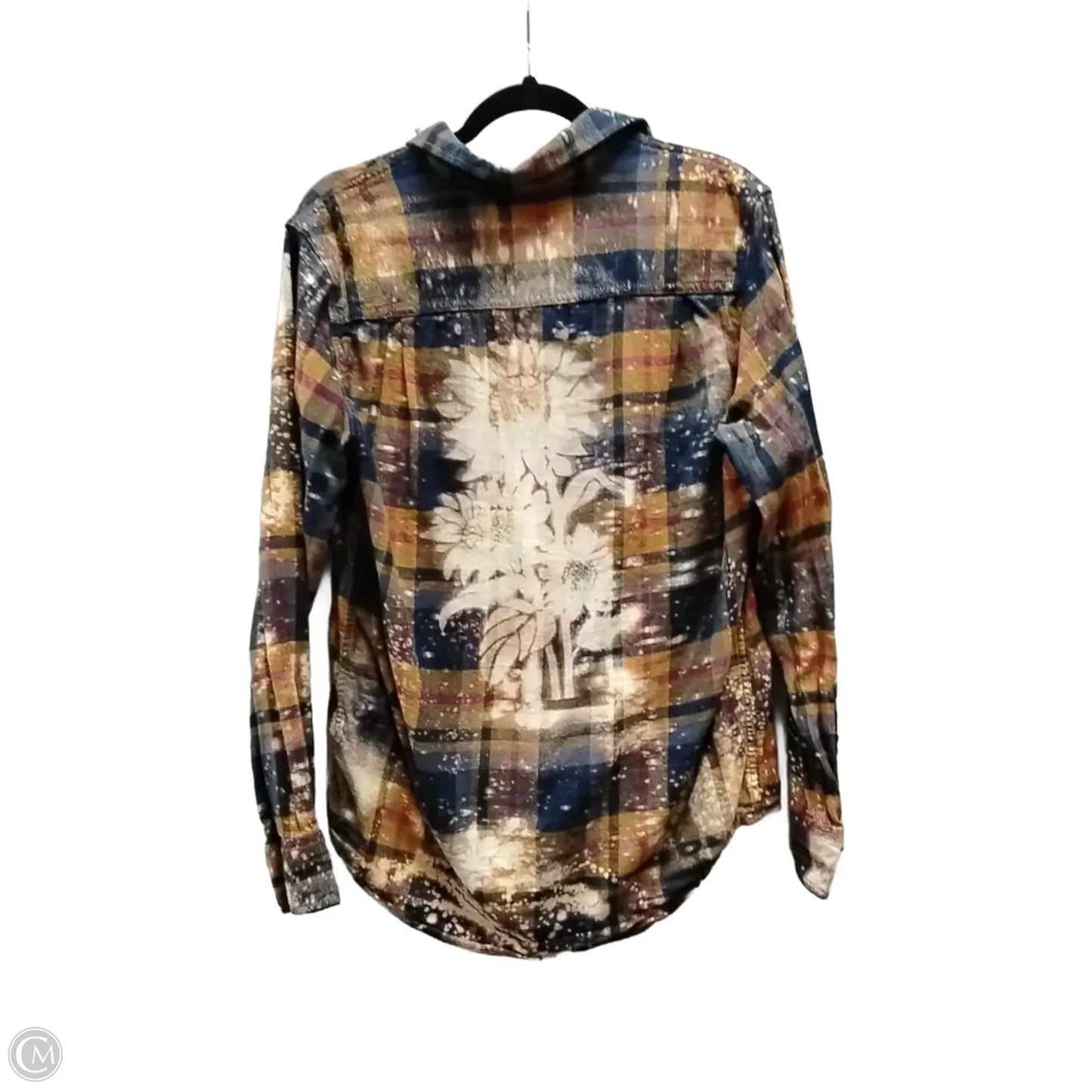 Top Long Sleeve By George In Plaid Pattern, Size: Xl