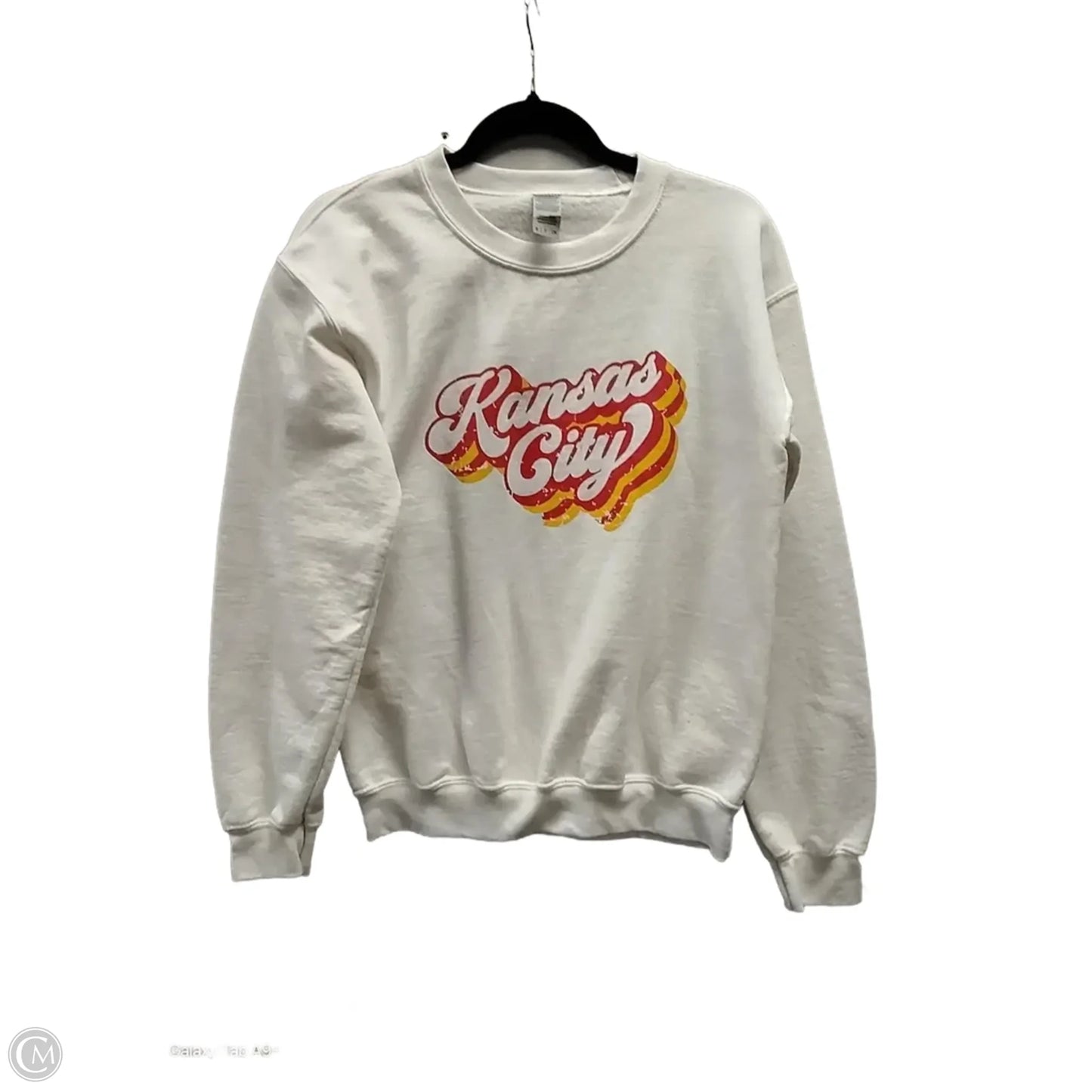 Sweatshirt Crewneck By Gildan In White, Size: S