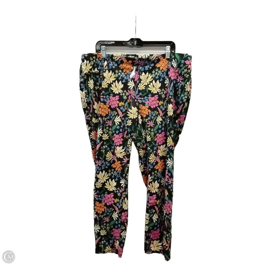 Pants Other By Faded Glory In Floral Print, Size: 24