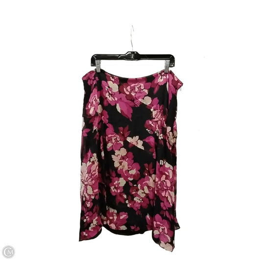 Skirt Midi By Nine West In Floral Print, Size: 20w