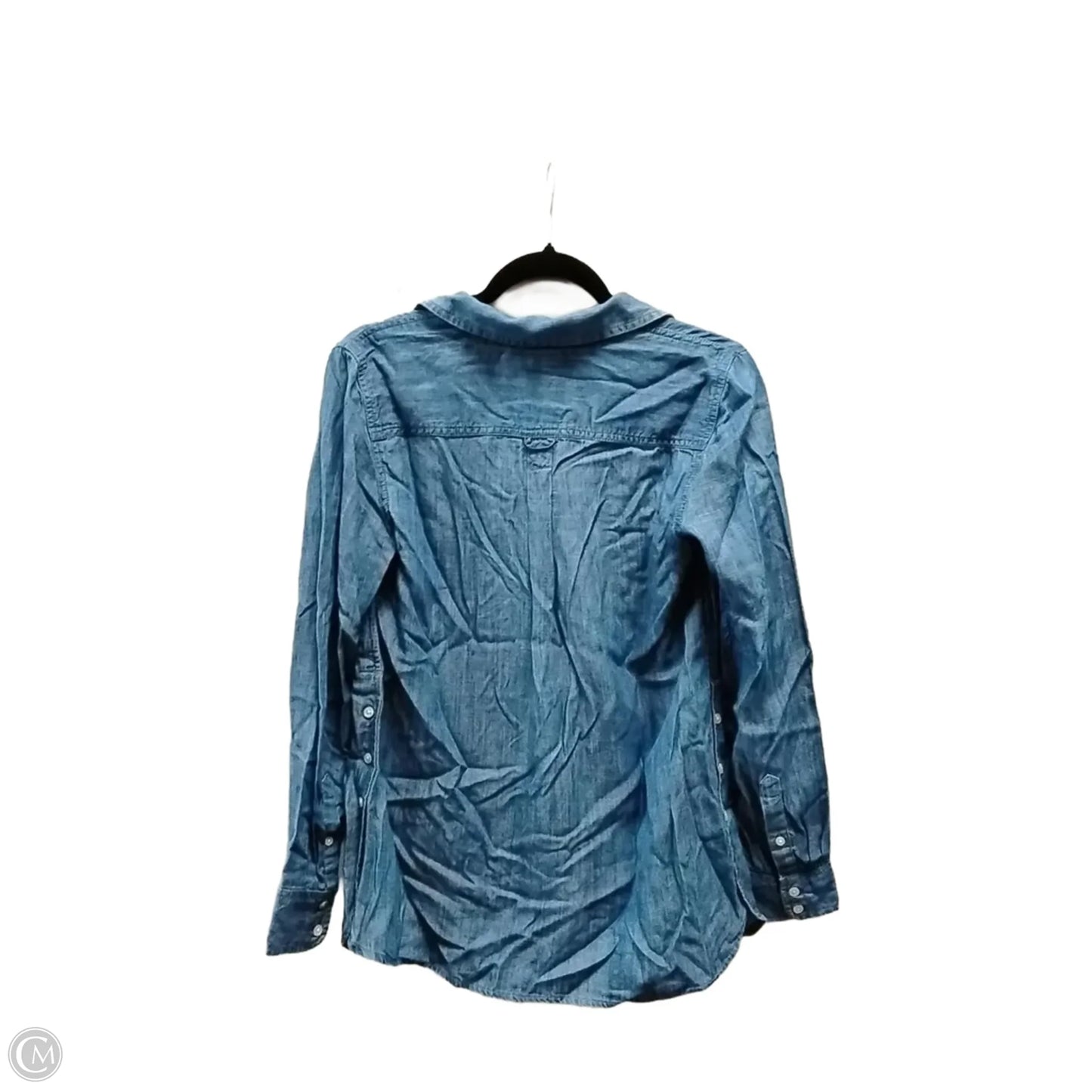 Top Long Sleeve By Talbots In Blue Denim, Size: Xs