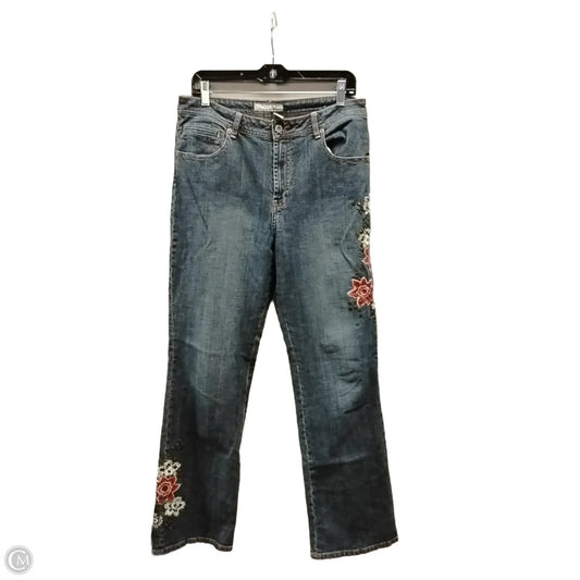 Jeans Straight By Chicos In Blue Denim, Size: M