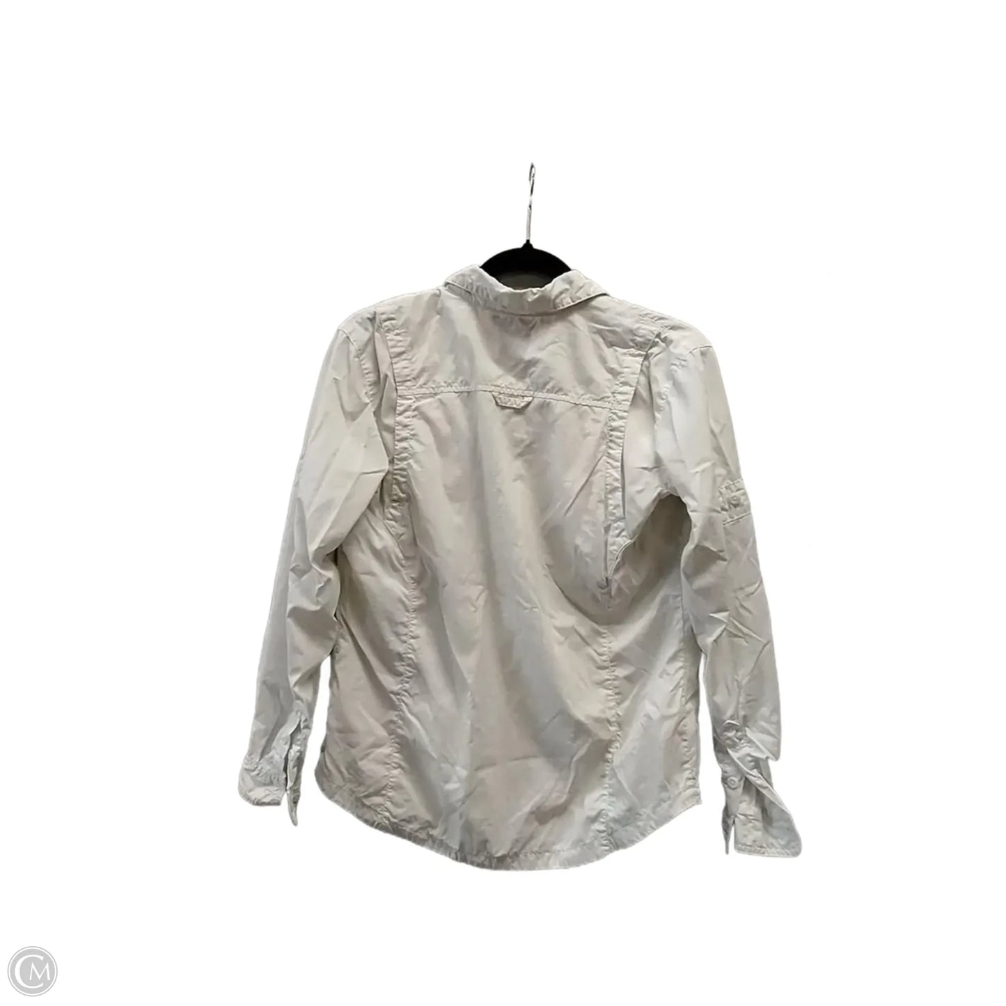 Athletic Top Long Sleeve Collar By Columbia In White, Size: M