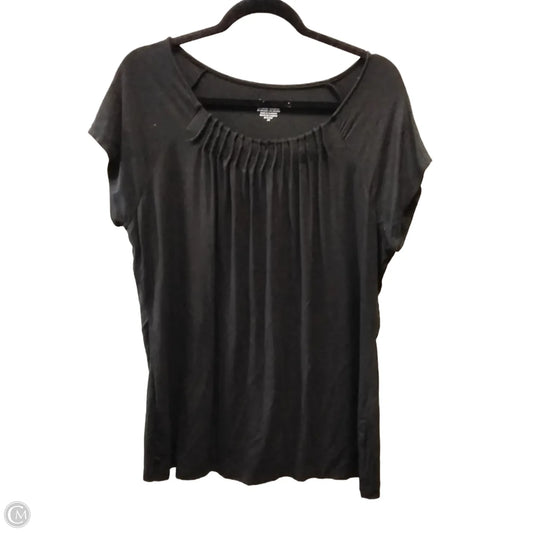 Top Short Sleeve By George In Black, Size: Xl