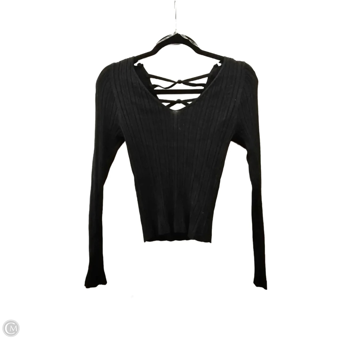 Top Long Sleeve By Planet Gold In Black, Size: M