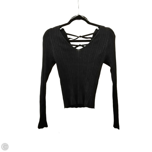 Top Long Sleeve By Planet Gold In Black, Size: M