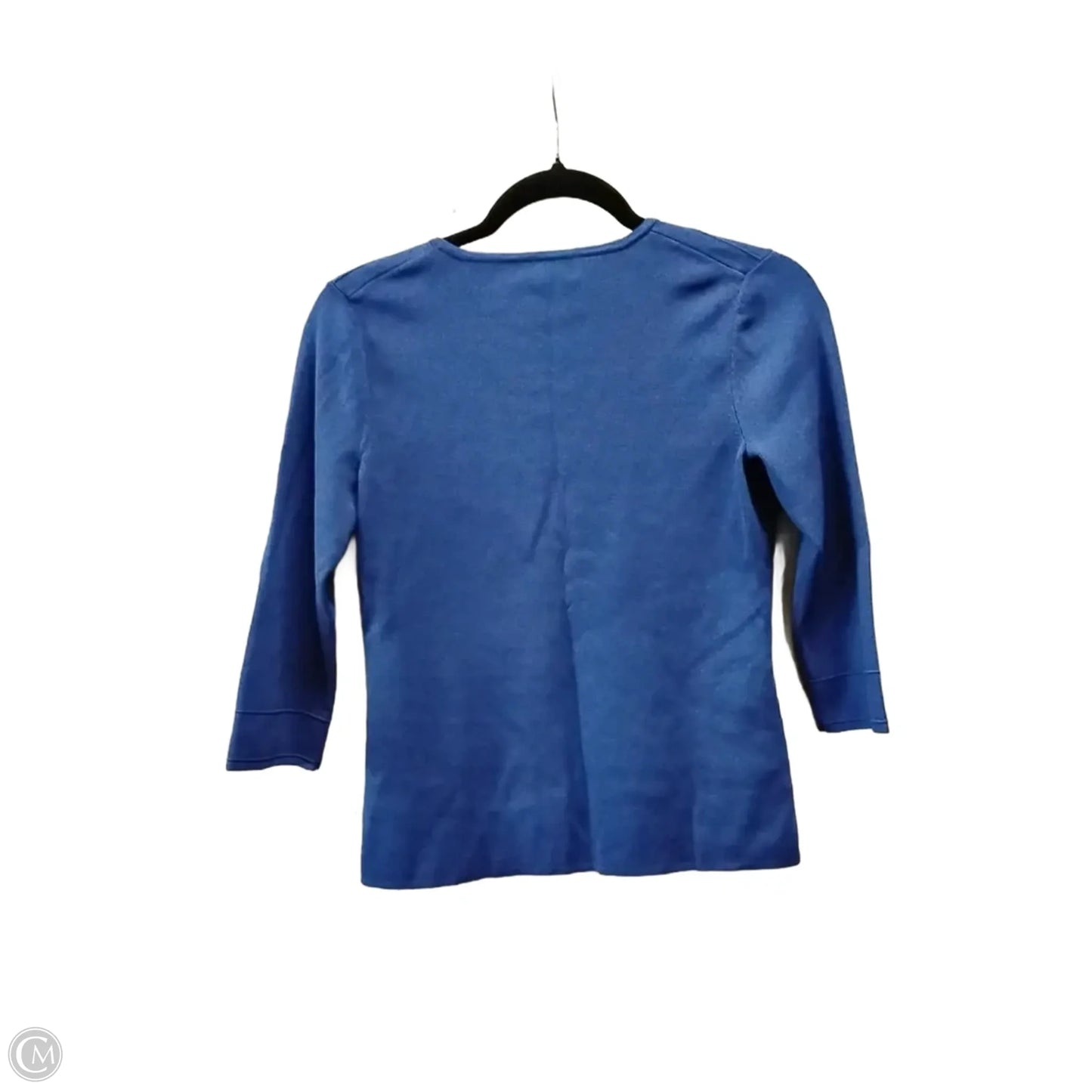 Top 3/4 Sleeve By Cable And Gauge In Blue, Size: Sp