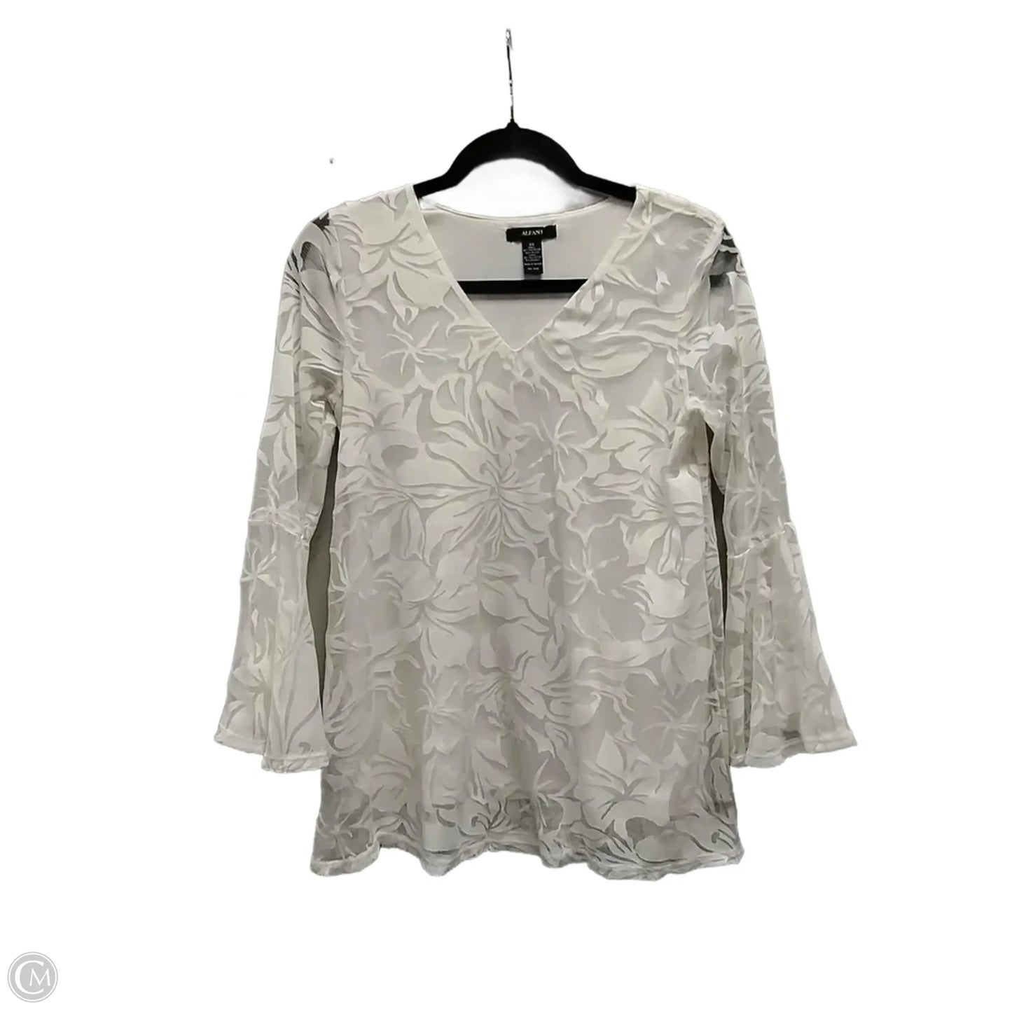Top Long Sleeve By Alfani In White, Size: Xs
