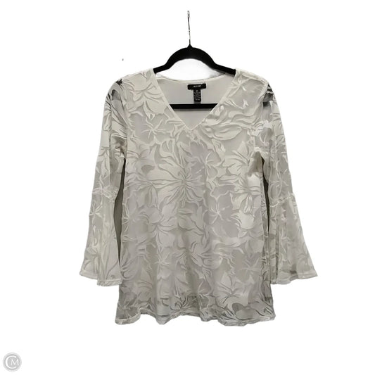 Top Long Sleeve By Alfani In White, Size: Xs