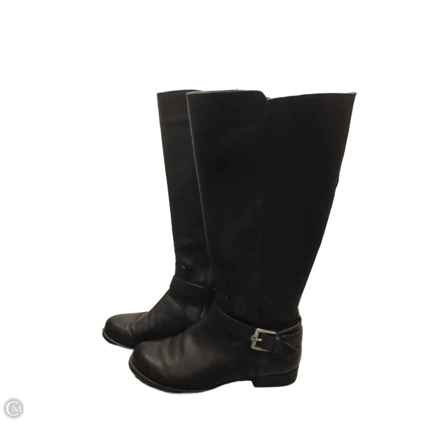 Boots Knee Flats By Isaac Mizrahi Live Qvc In Black, Size: 6