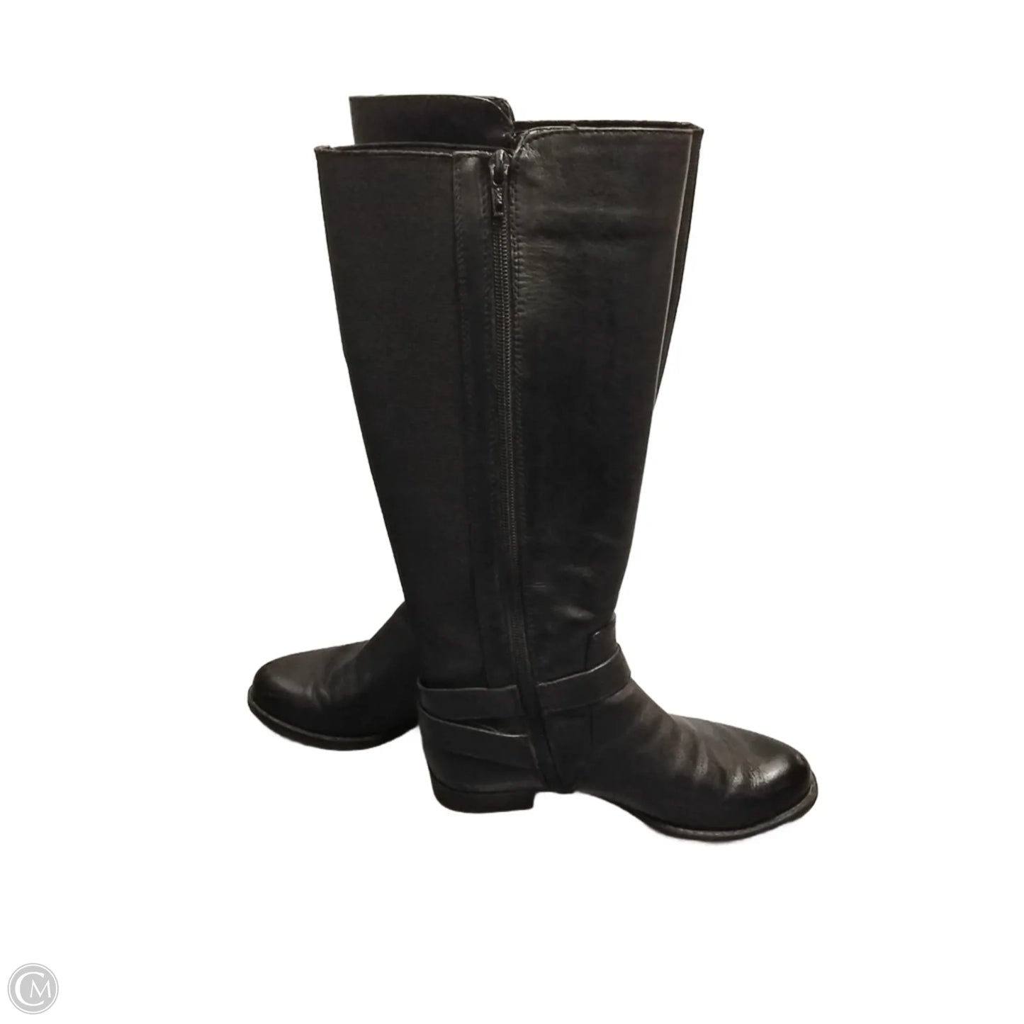 Boots Knee Flats By Isaac Mizrahi Live Qvc In Black, Size: 6