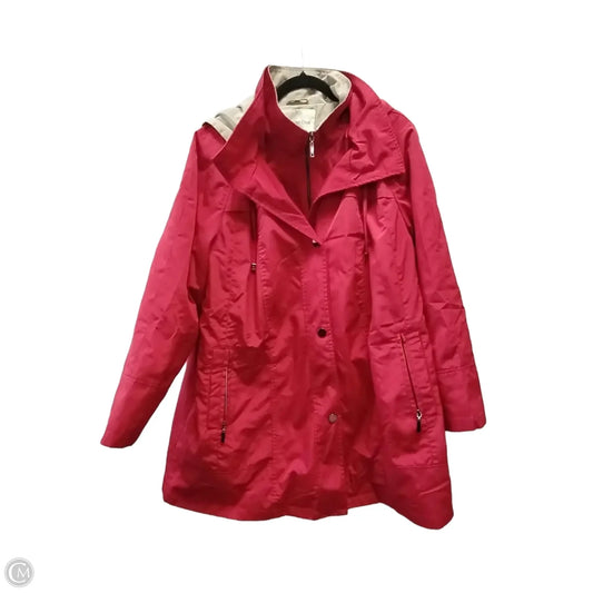 Coat Raincoat By Coldwater Creek In Red, Size: 1x