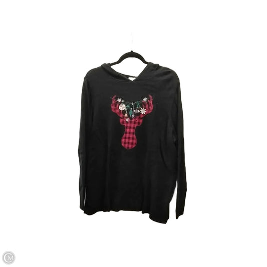 Top Long Sleeve By Cj Banks In Black, Size: 1x