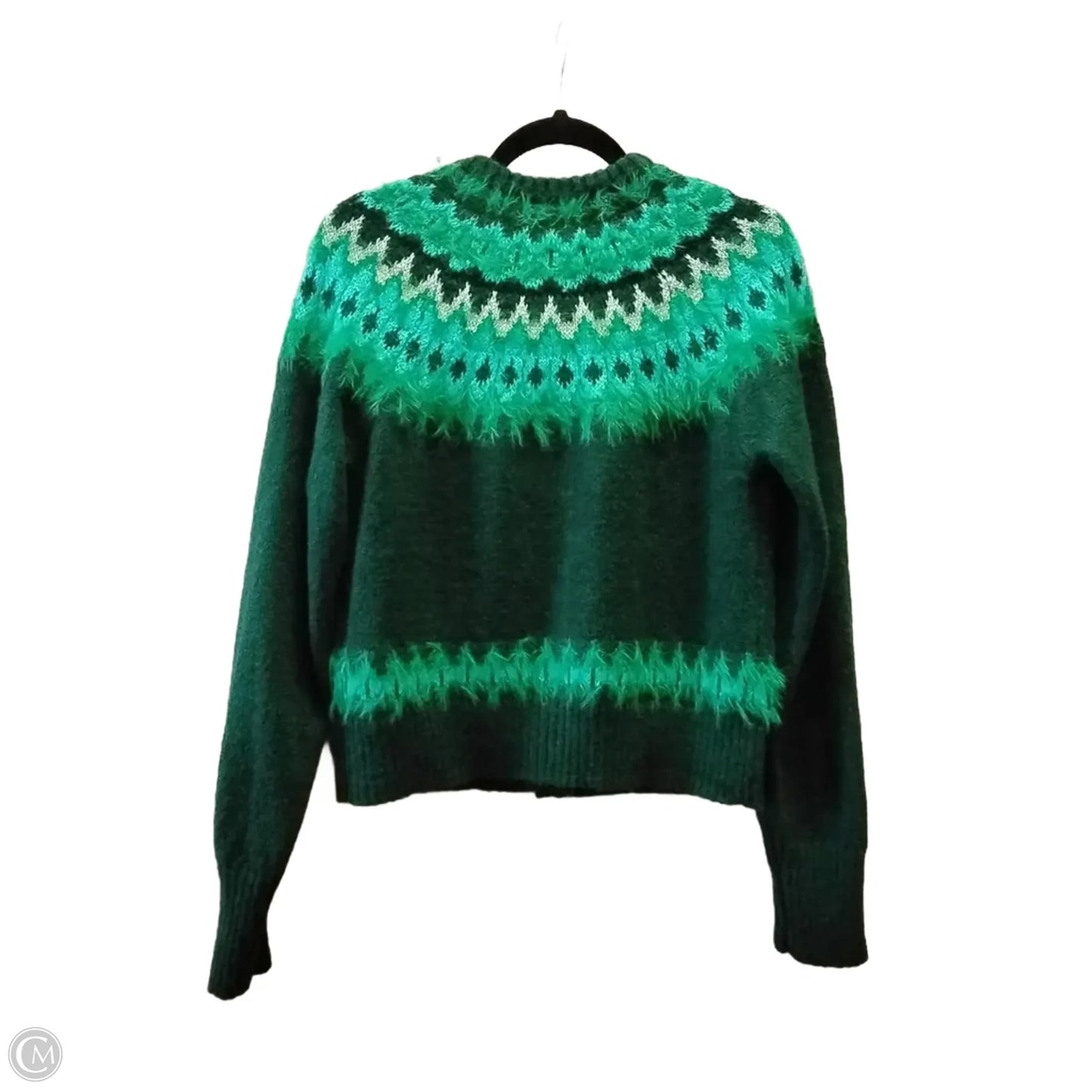 Cardigan By Free Assembly In Green, Size: M
