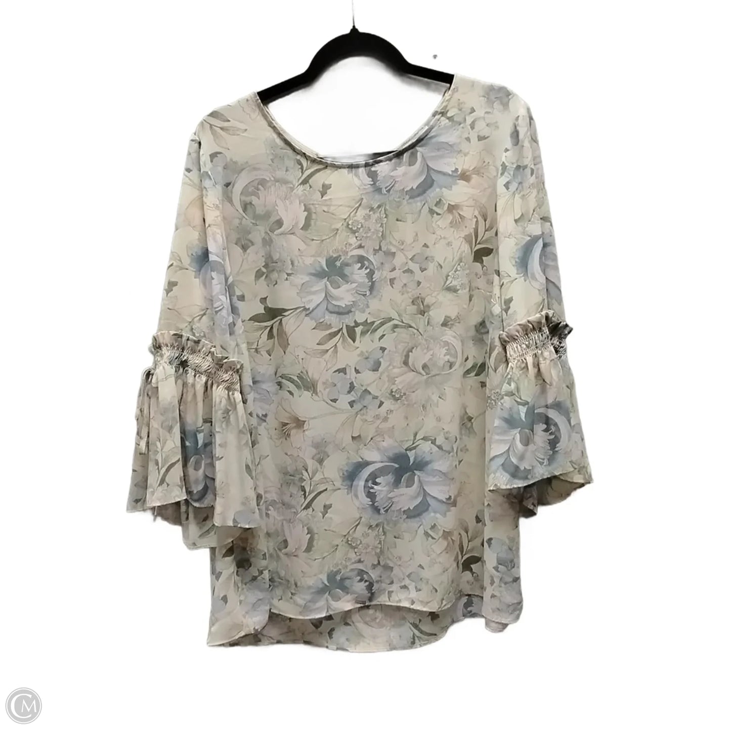 Blouse Long Sleeve By Rose And Olive In Floral Print, Size: 1x