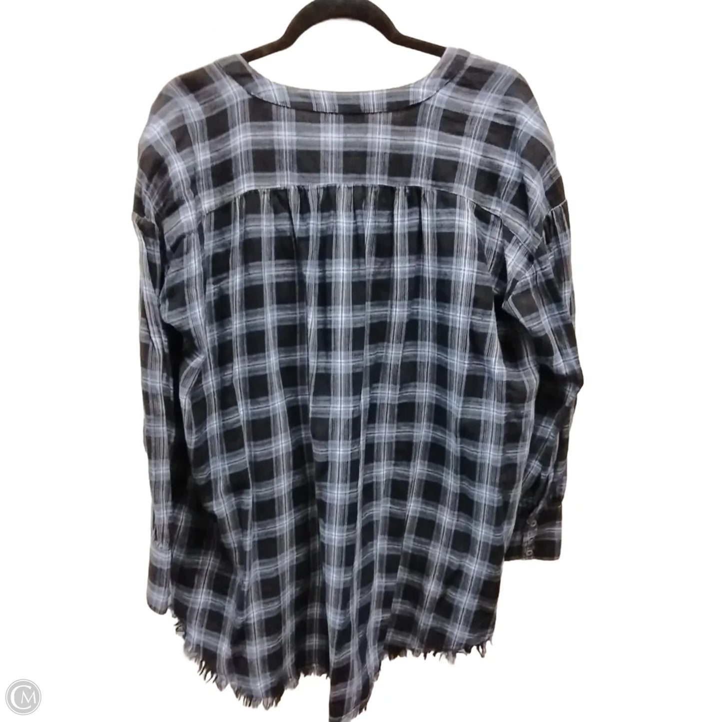Top Long Sleeve By Umgee In Plaid Pattern, Size: S