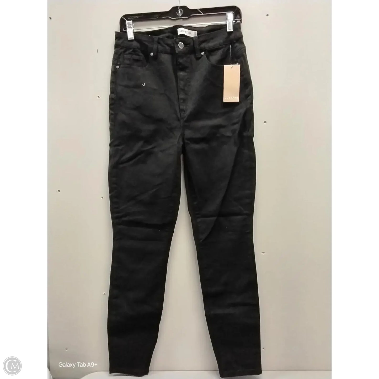 Jeans Skinny By Just Fab In Black, Size: 16