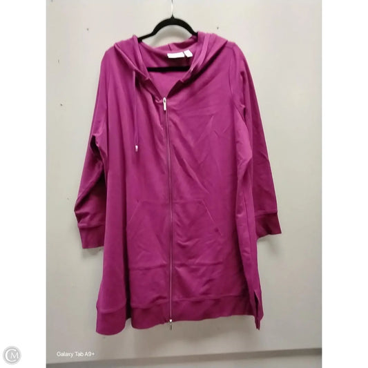 Athletic Jacket By D&co. In Purple, Size: 2x