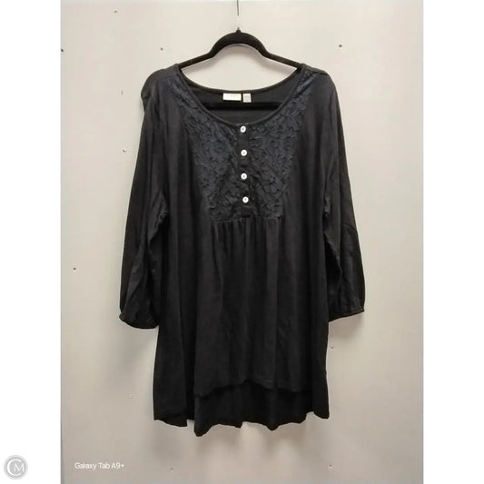 Top Long Sleeve By Logo In Black, Size: Xl