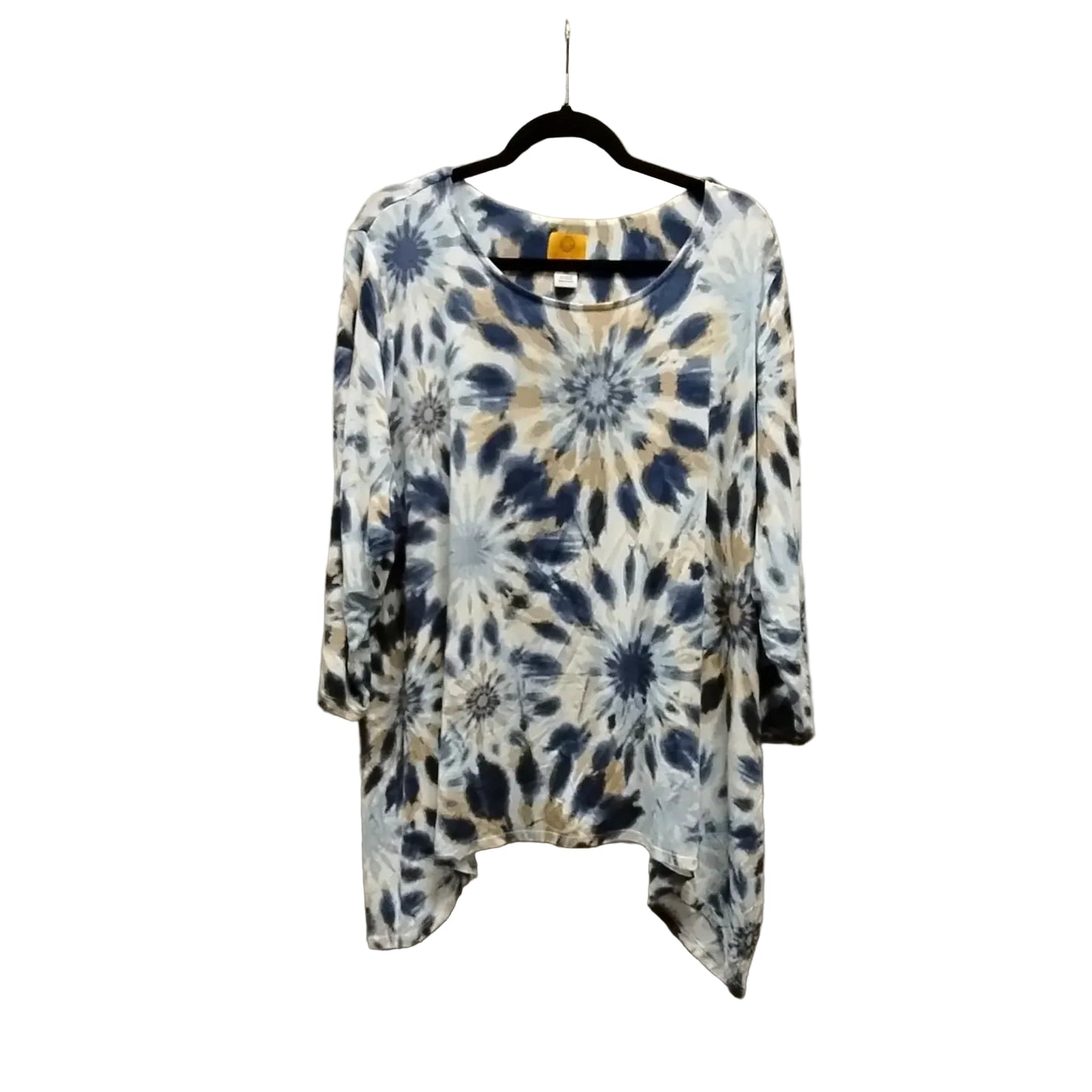 Top Long Sleeve By Ruby Rd In Tie Dye Print, Size: 2x