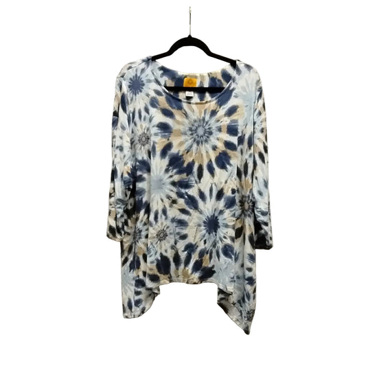 Top Long Sleeve By Ruby Rd In Tie Dye Print, Size: 2x