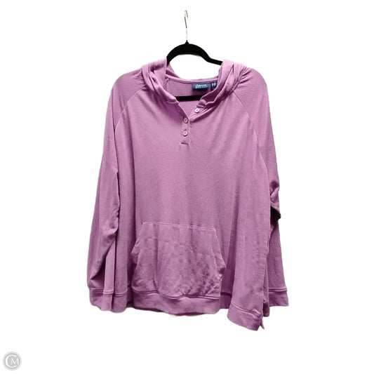 Top Long Sleeve By D&co. In Purple, Size: 2x