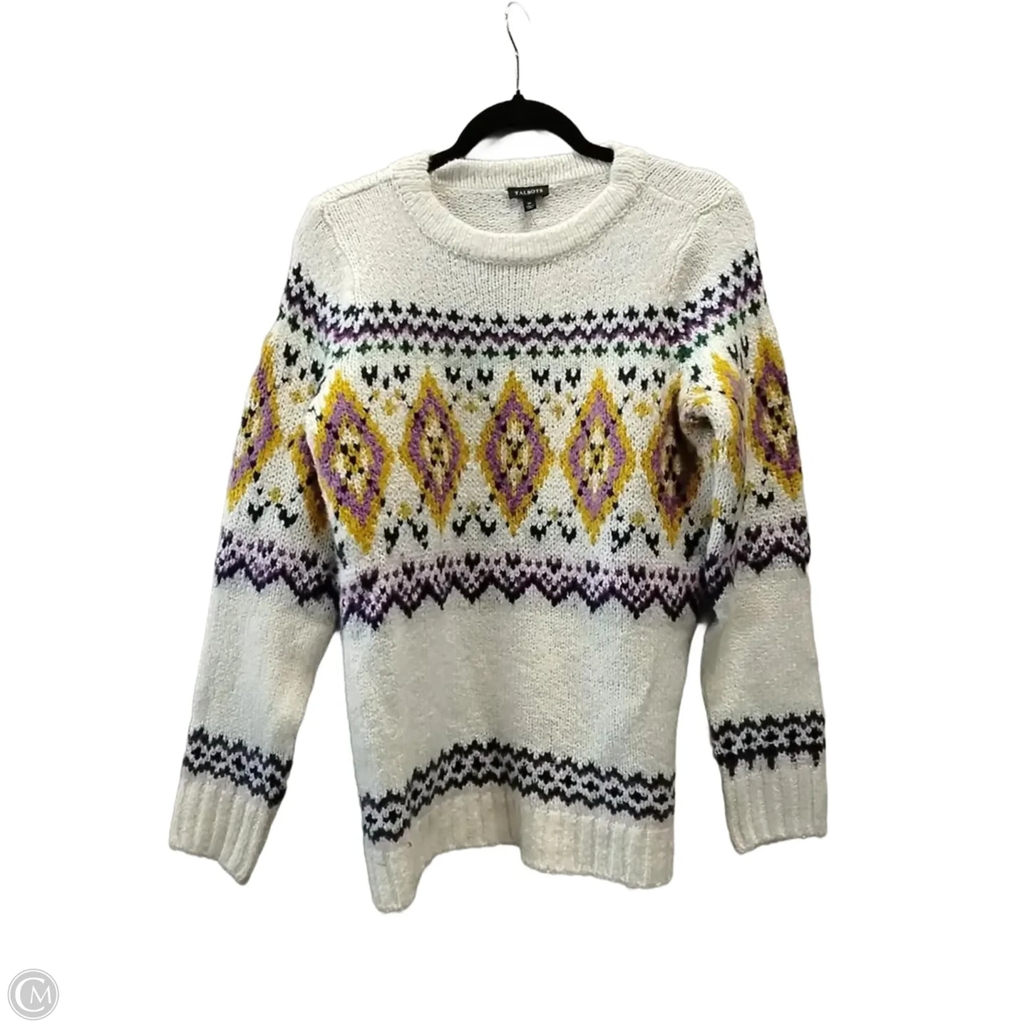 Sweater By Talbots In White, Size: M