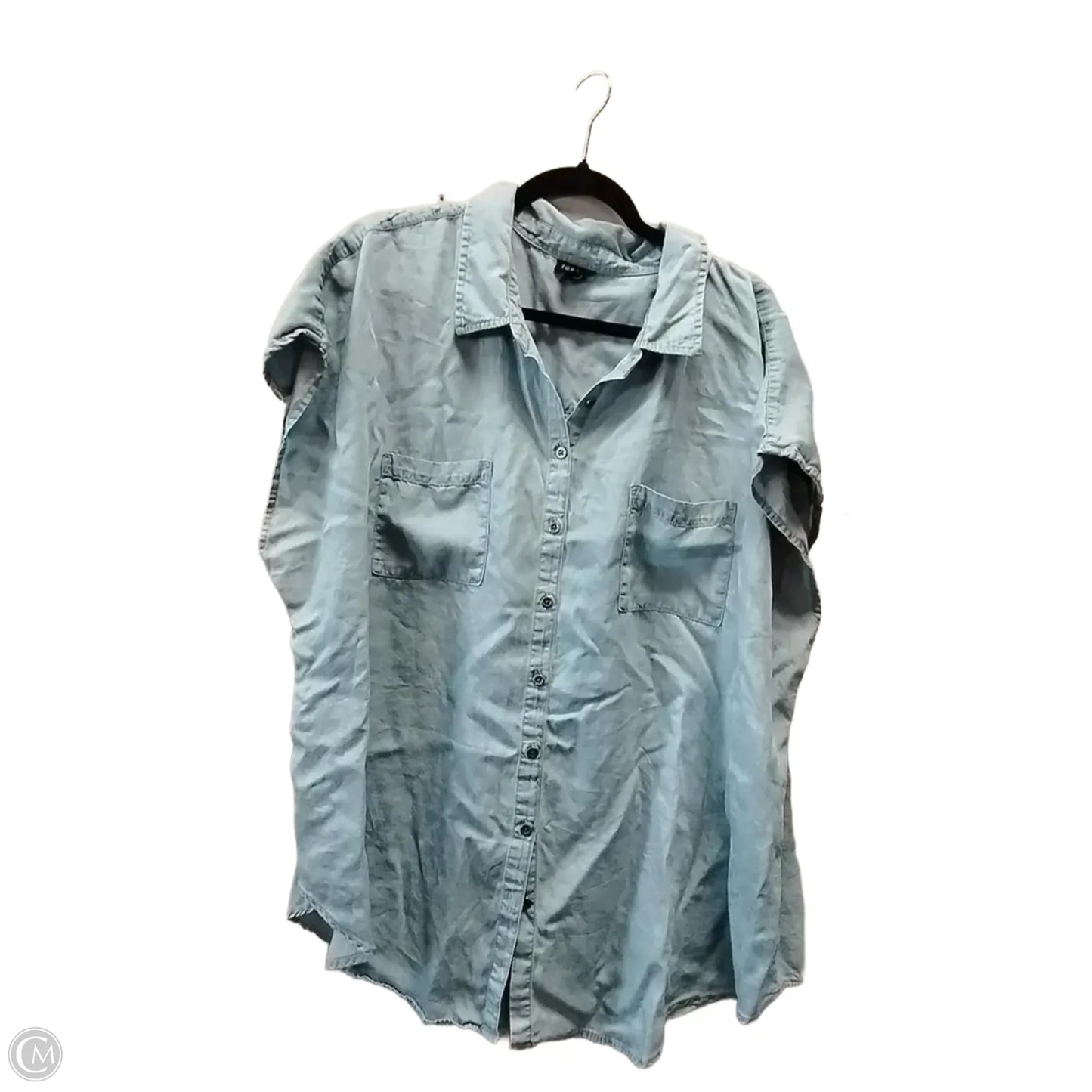 Top Short Sleeve By Torrid In Blue Denim, Size: 3x