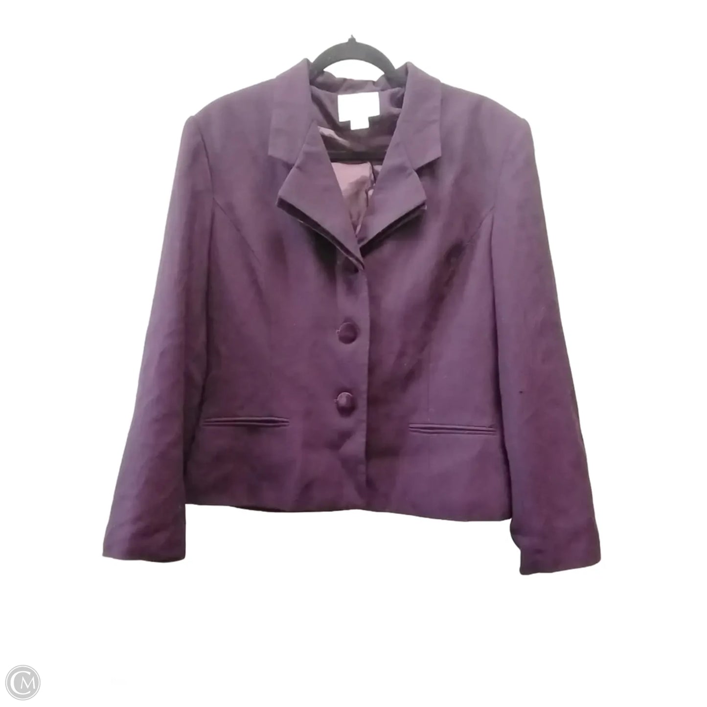 Blazer By Jacqueline Ferrar In Purple, Size: 18