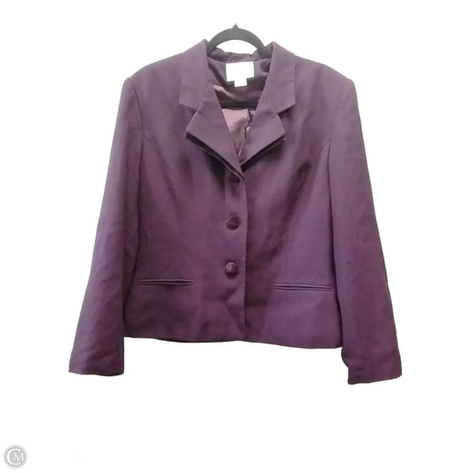 Blazer By Jacqueline Ferrar In Purple, Size: 18