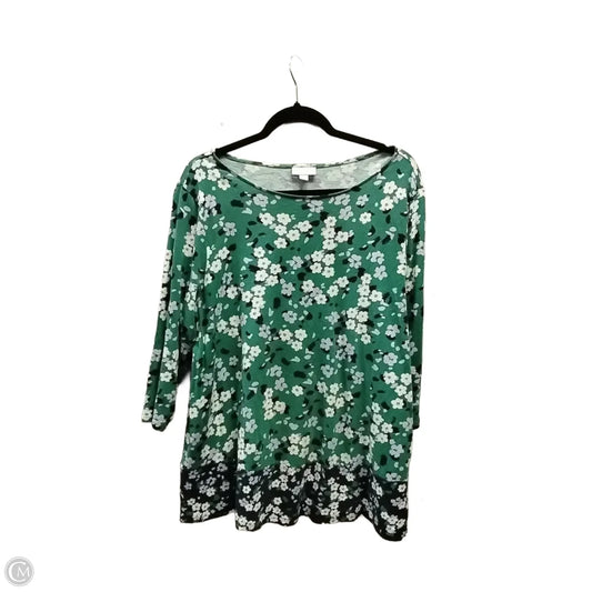 Top Long Sleeve Basic By J. Jill In Green, Size: Xl