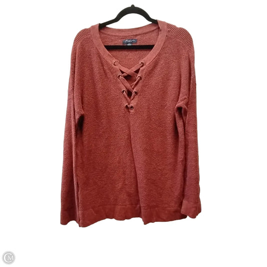 Top Long Sleeve By American Eagle In Orange, Size: L