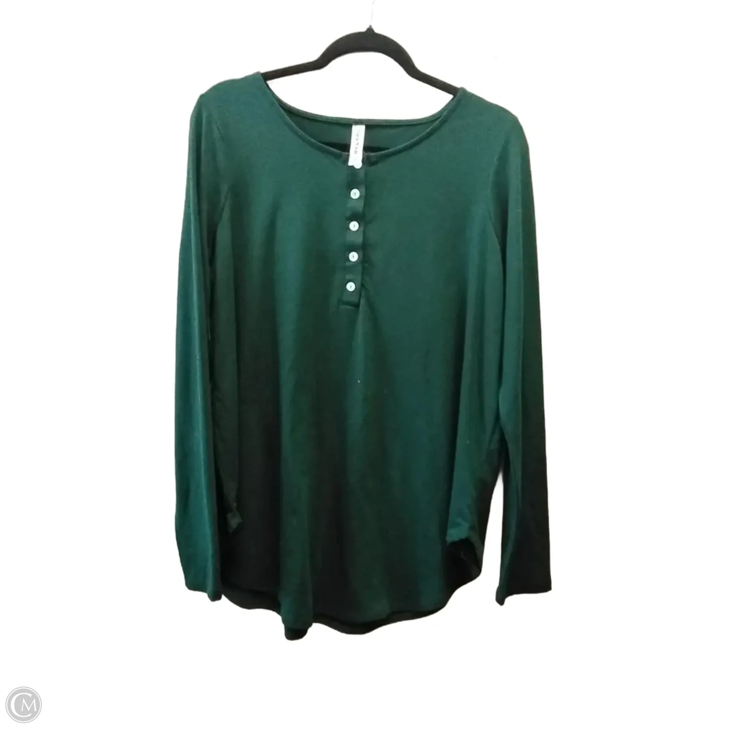 Top Long Sleeve By Zenana Outfitters In Green, Size: M