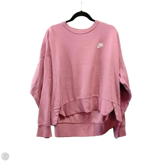 Sweatshirt Crewneck By Nike In Pink, Size: L