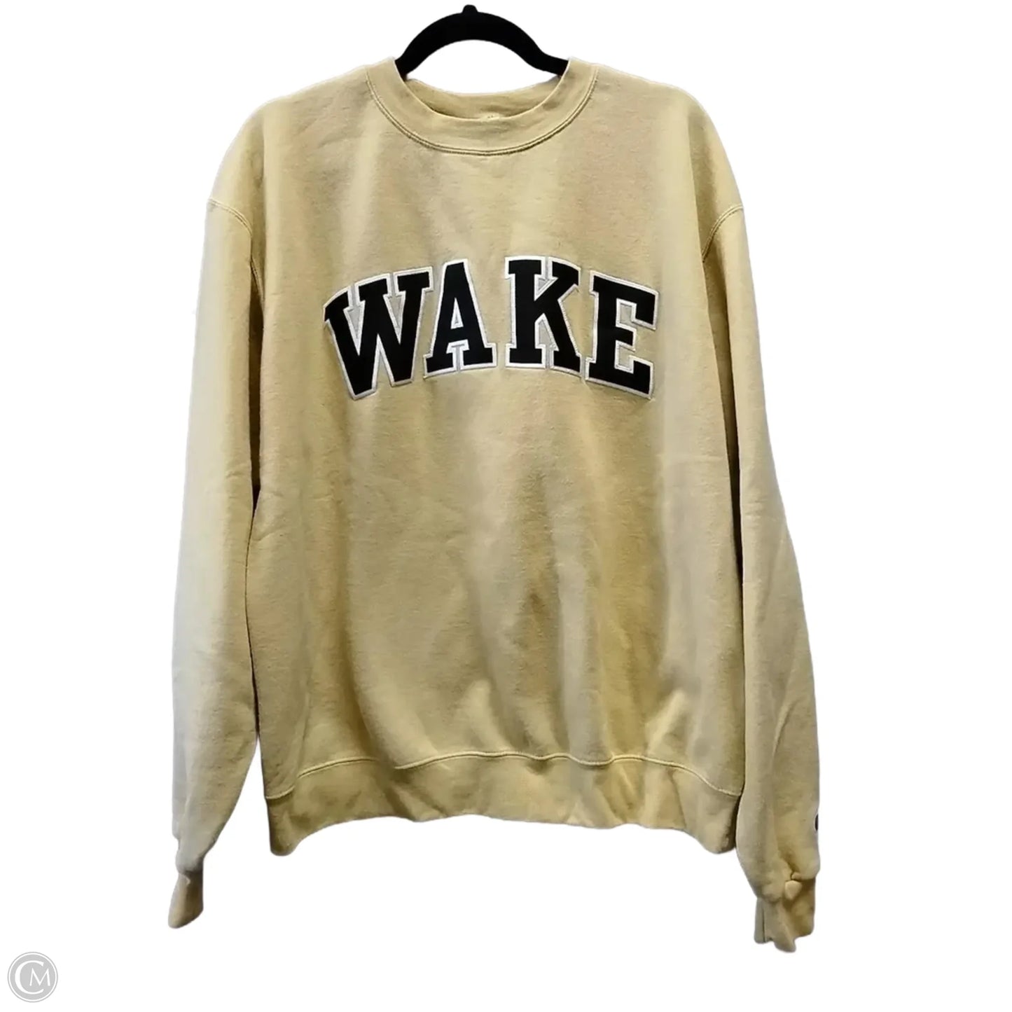 Athletic Sweatshirt Crewneck By Champion In Yellow, Size: L