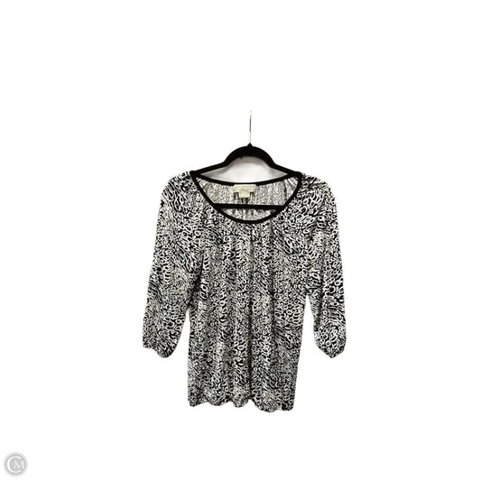 Top 3/4 Sleeve By Michael By Michael Kors In Geometric Pattern, Size: Sp